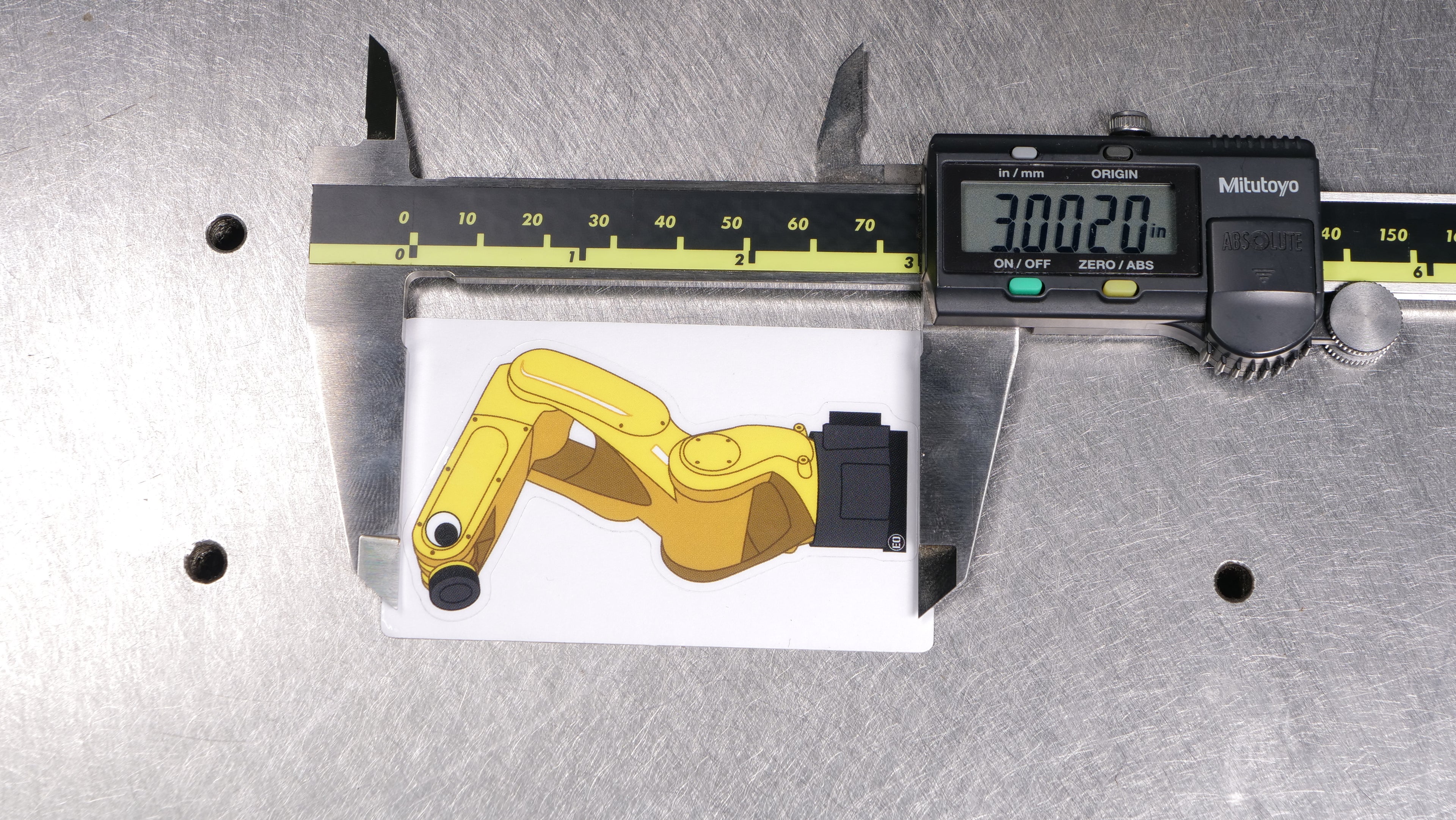 Googly Eye Robot Arm Vinyl Sticker