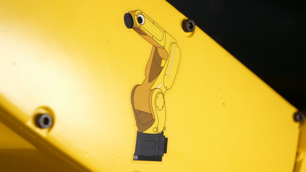 Googly Eye Robot Arm Vinyl Sticker