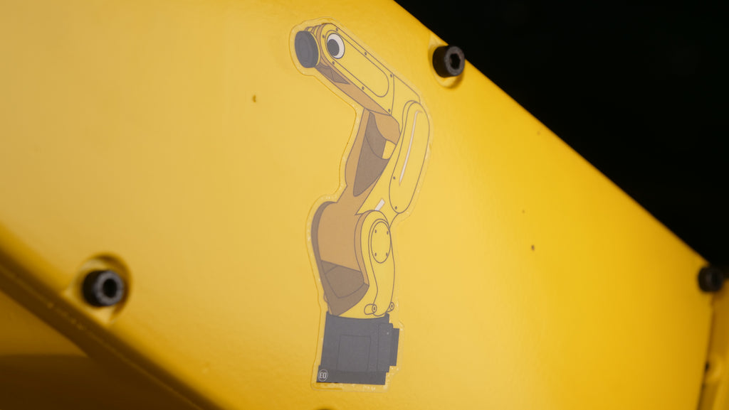 Googly Eye Robot Arm Vinyl Sticker